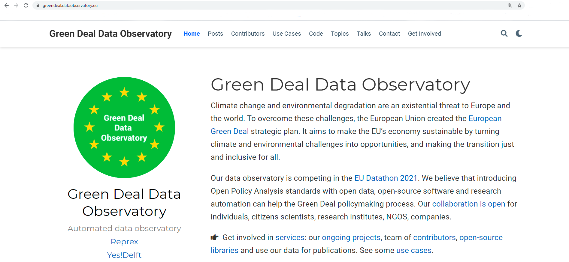 Our Green Deal Data Observatory connects socio-economic and environmental data to help understanding and combating climate change.